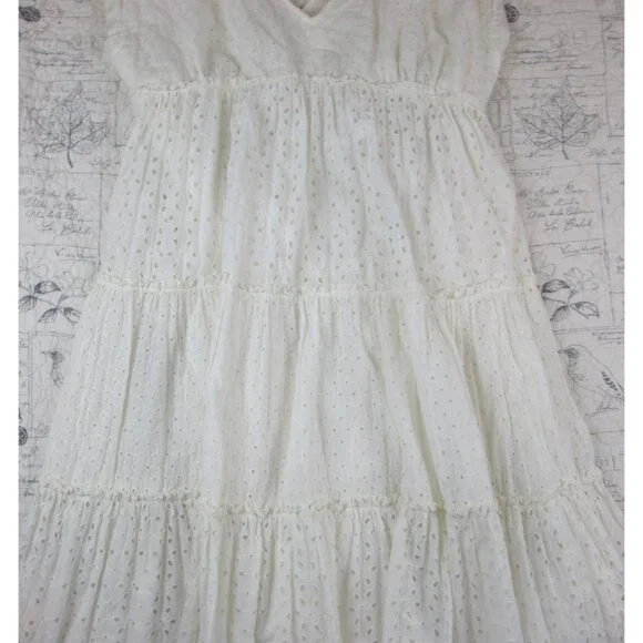Anthropologie White Eyelet Maxi Dress - Picture 10 of 16